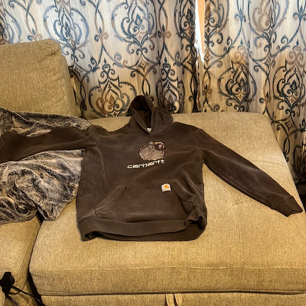 Carhartt sweatshirt, size XL (18-20), super soft and cozy, in good shape!